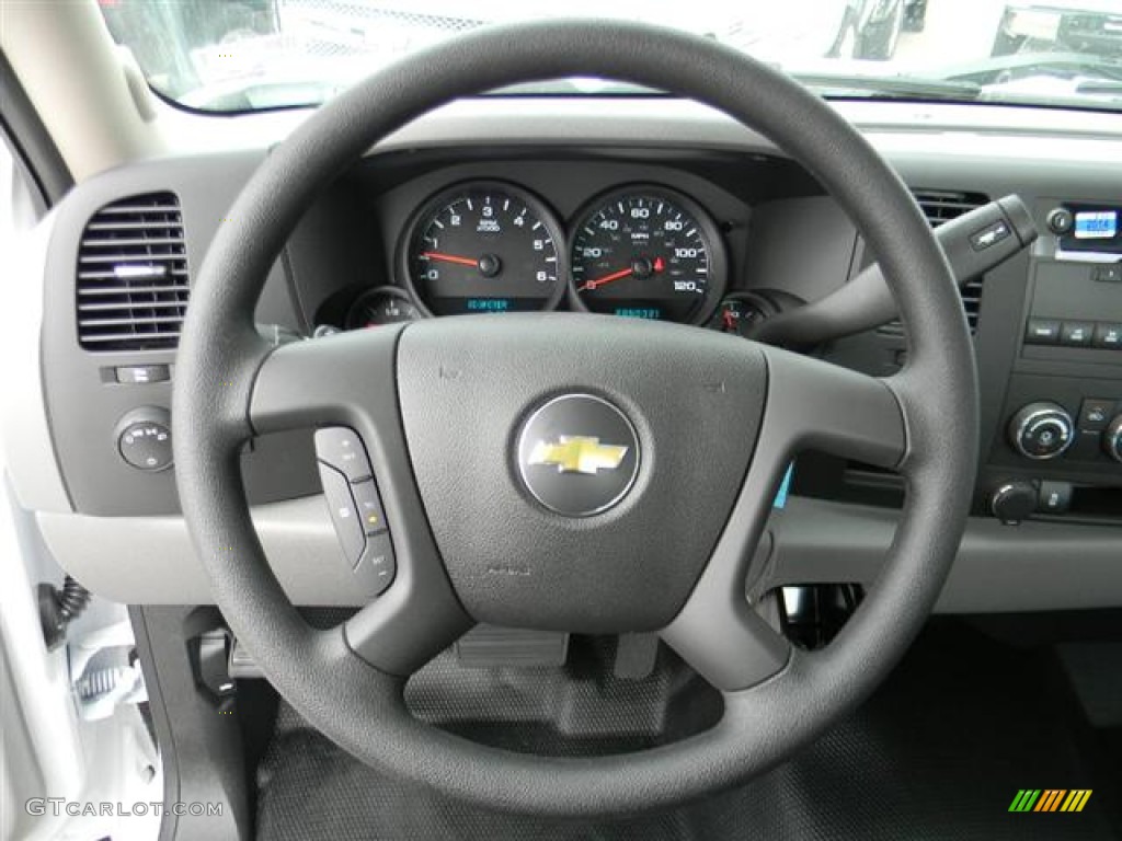 2012 Chevrolet Silverado 1500 LS Regular Cab Dark Titanium Steering Wheel Photo #57966476