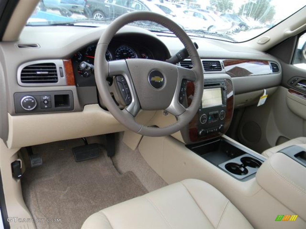 2012 Chevrolet Tahoe LT Light Cashmere/Dark Cashmere Dashboard Photo #57967904