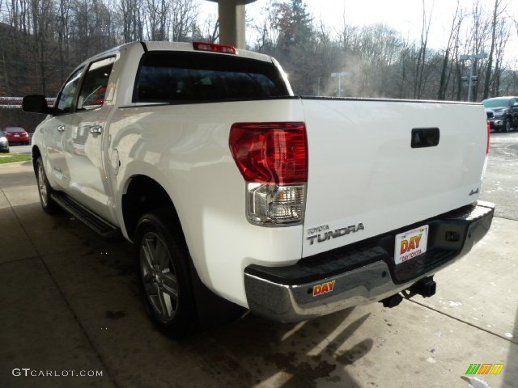 2012 Tundra Limited CrewMax 4x4 - Super White / Red Rock photo #4