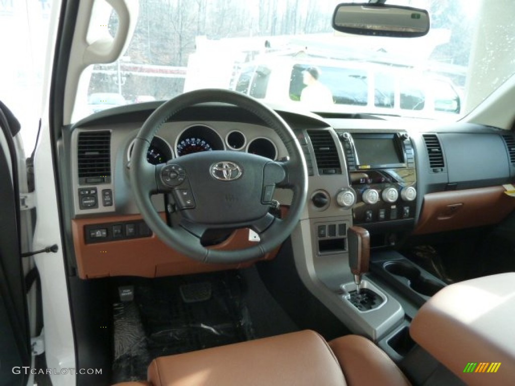 2012 Tundra Limited CrewMax 4x4 - Super White / Red Rock photo #10