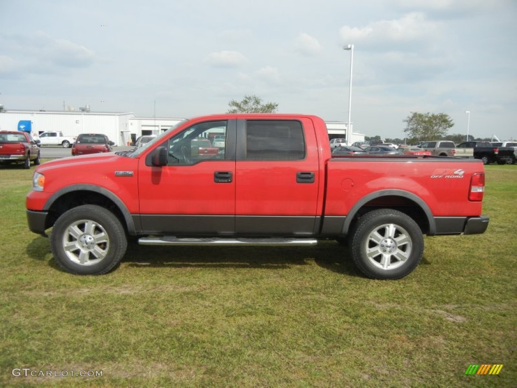 Bright Red 2008 Ford F150 FX4 SuperCrew 4x4 Exterior Photo #57973829