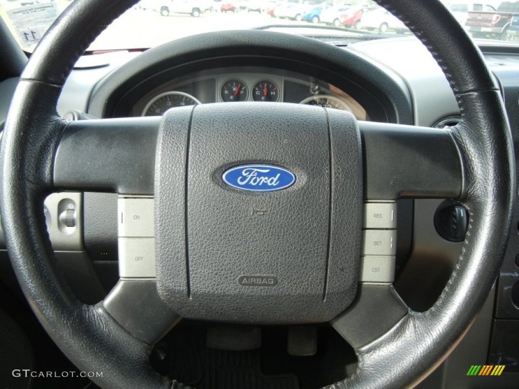 2008 Ford F150 FX4 SuperCrew 4x4 Medium/Dark Flint Steering Wheel Photo #57973922