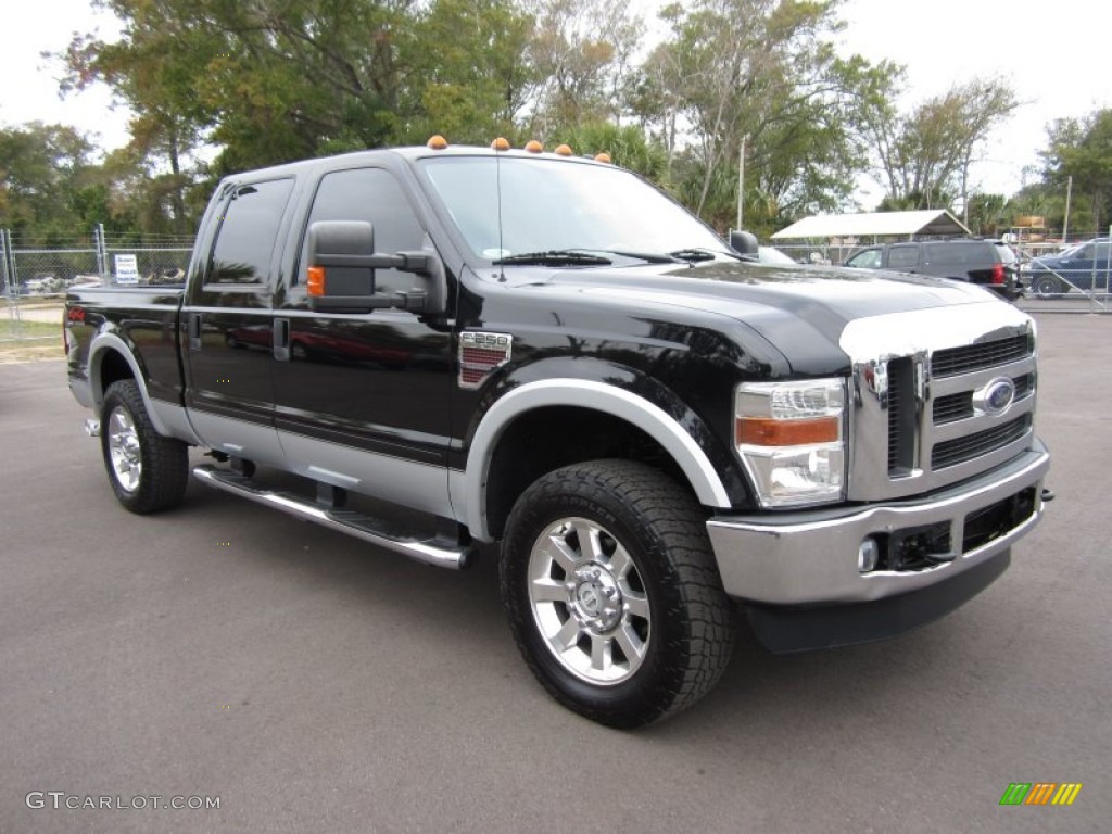 Black 2008 Ford F250 Super Duty Lariat Crew Cab 4x4 Exterior Photo #57974921