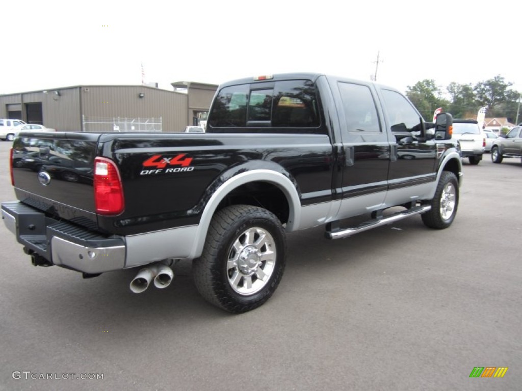 Black 2008 Ford F250 Super Duty Lariat Crew Cab 4x4 Exterior Photo #57974936