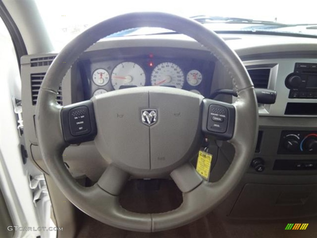 2009 Dodge Ram 2500 Lone Star Quad Cab Khaki Steering Wheel Photo #57975224