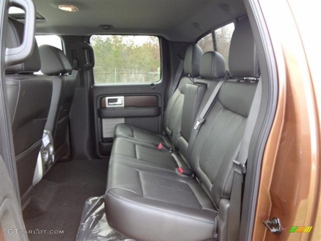 Black Interior 2012 Ford F150 Lariat SuperCrew Photo #57976559