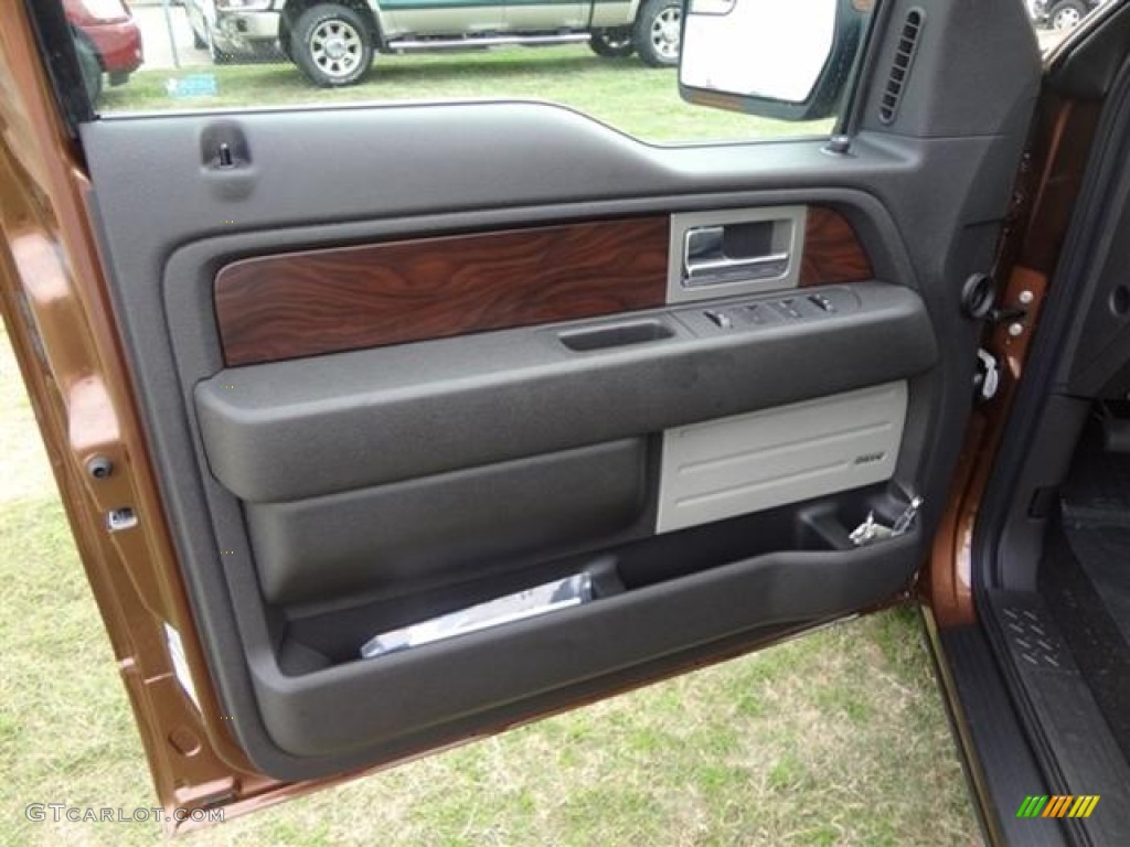 2012 Ford F150 Lariat SuperCrew Black Door Panel Photo #57976565