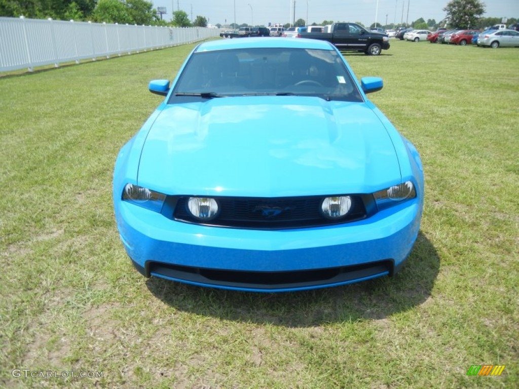 2010 Mustang GT Coupe - Grabber Blue / Charcoal Black photo #2