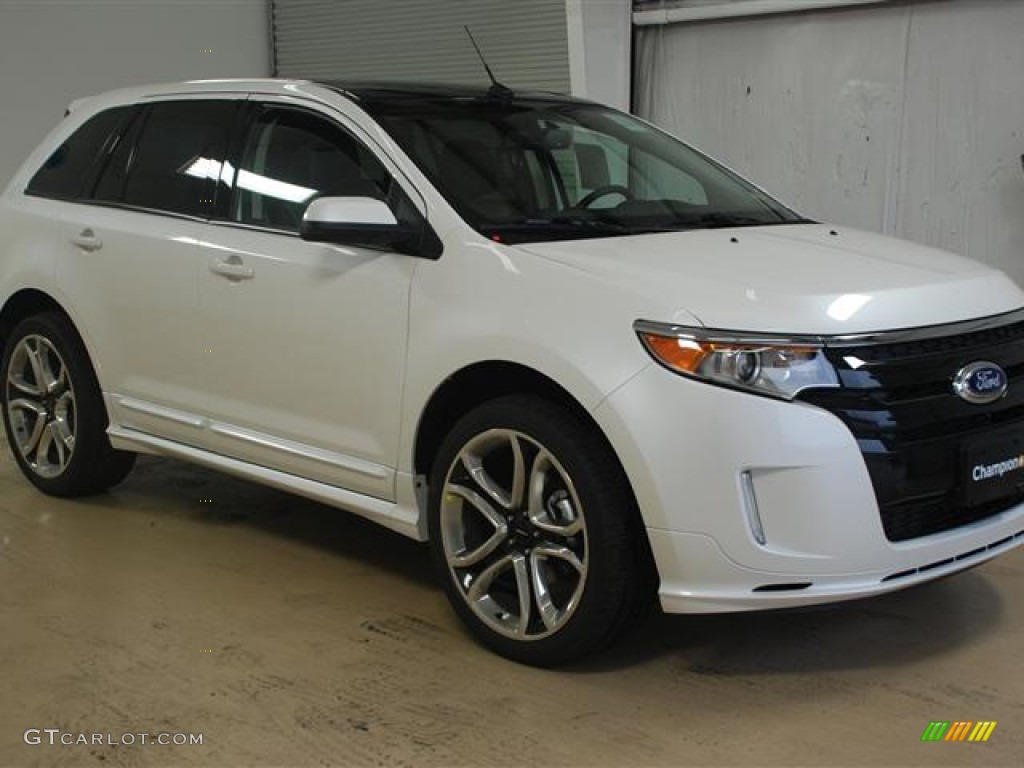 2012 Edge Sport - White Platinum Metallic Tri-Coat / Charcoal Black/Silver Smoke Metallic photo #3