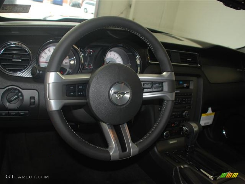 2012 Ford Mustang C/S California Special Coupe Charcoal Black/Carbon Black Steering Wheel Photo #57977333