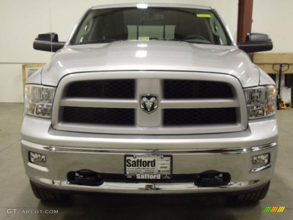 2012 Ram 1500 Outdoorsman Quad Cab 4x4 - Bright Silver Metallic / Dark Slate Gray/Medium Graystone photo #8