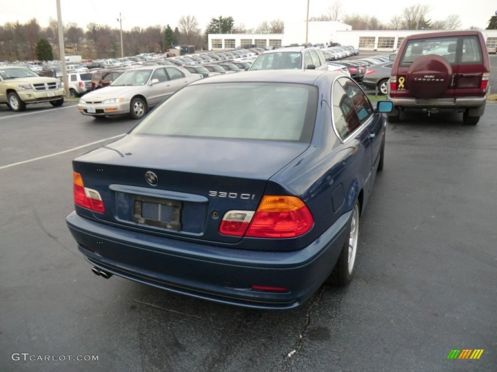 2001 3 Series 330i Coupe - Topaz Blue Metallic / Black photo #5