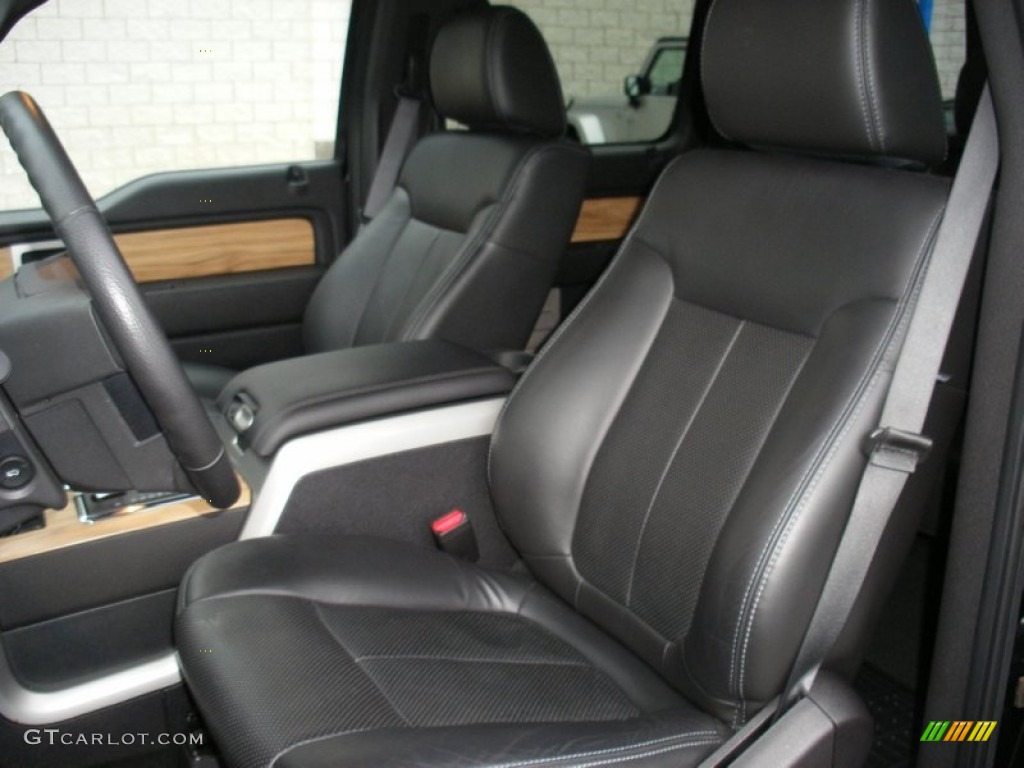 Black Interior 2011 Ford F150 Lariat SuperCrew 4x4 Photo #57981593