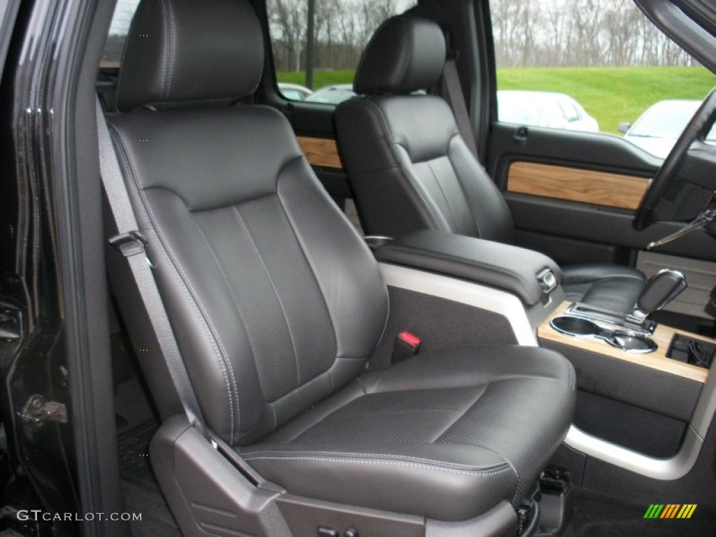 Black Interior 2011 Ford F150 Lariat SuperCrew 4x4 Photo #57981602