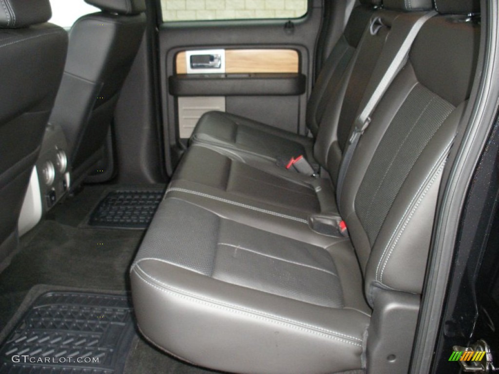 Black Interior 2011 Ford F150 Lariat SuperCrew 4x4 Photo #57981615