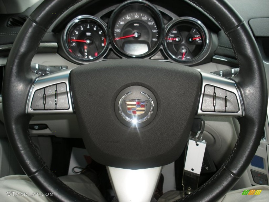 2010 Cadillac CTS 4 3.0 AWD Sedan Light Titanium/Ebony Steering Wheel Photo #57983516