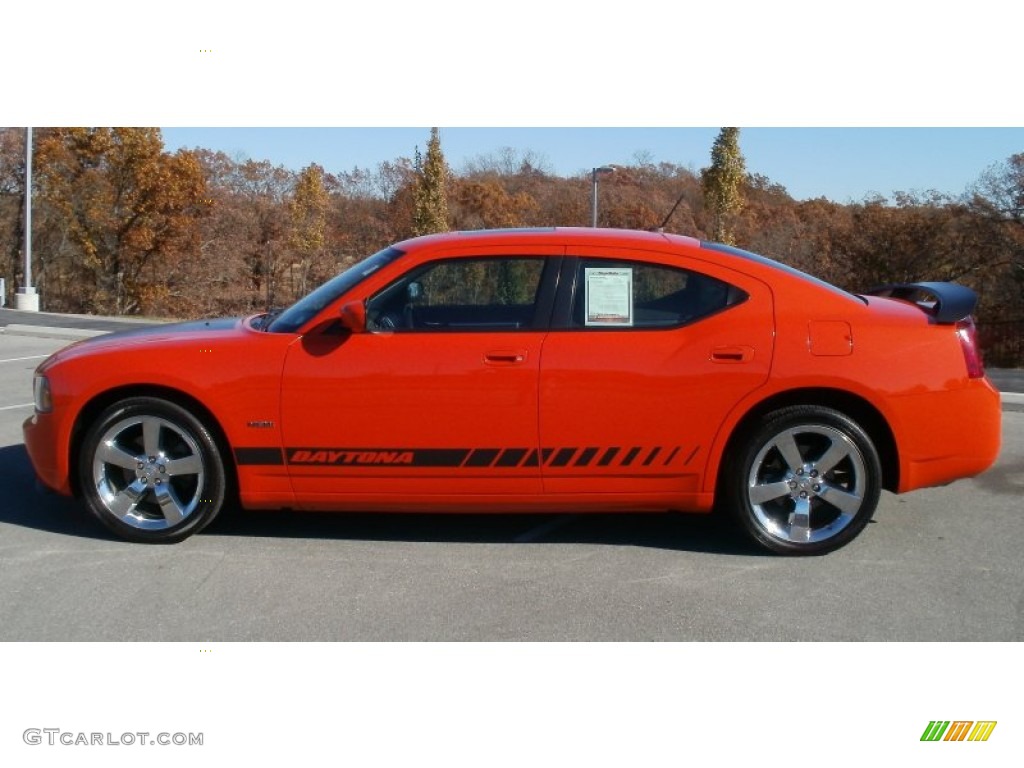 2008 Charger R/T Daytona - HEMI Orange Pearl / Dark Slate Gray photo #4