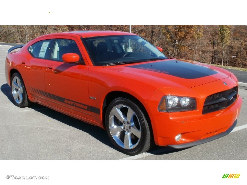 2008 Charger R/T Daytona - HEMI Orange Pearl / Dark Slate Gray photo #9