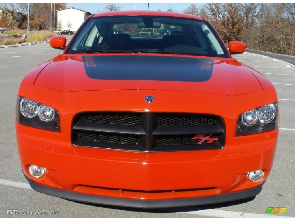 2008 Charger R/T Daytona - HEMI Orange Pearl / Dark Slate Gray photo #10