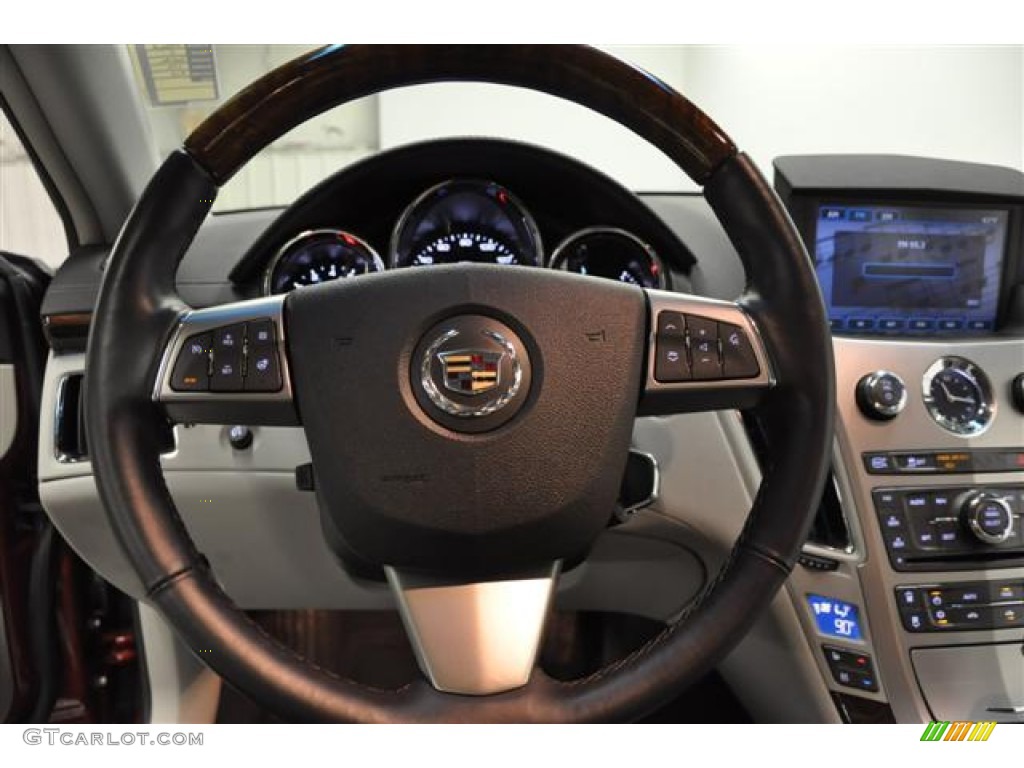 2011 Cadillac CTS 3.0 Sedan Light Titanium/Ebony Steering Wheel Photo #57985001