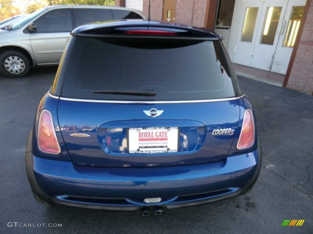 2003 Cooper S Hardtop - Indi Blue Metallic / Panther Black photo #5