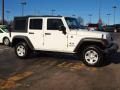 2007 Stone White Jeep Wrangler Unlimited X 4x4  photo #2