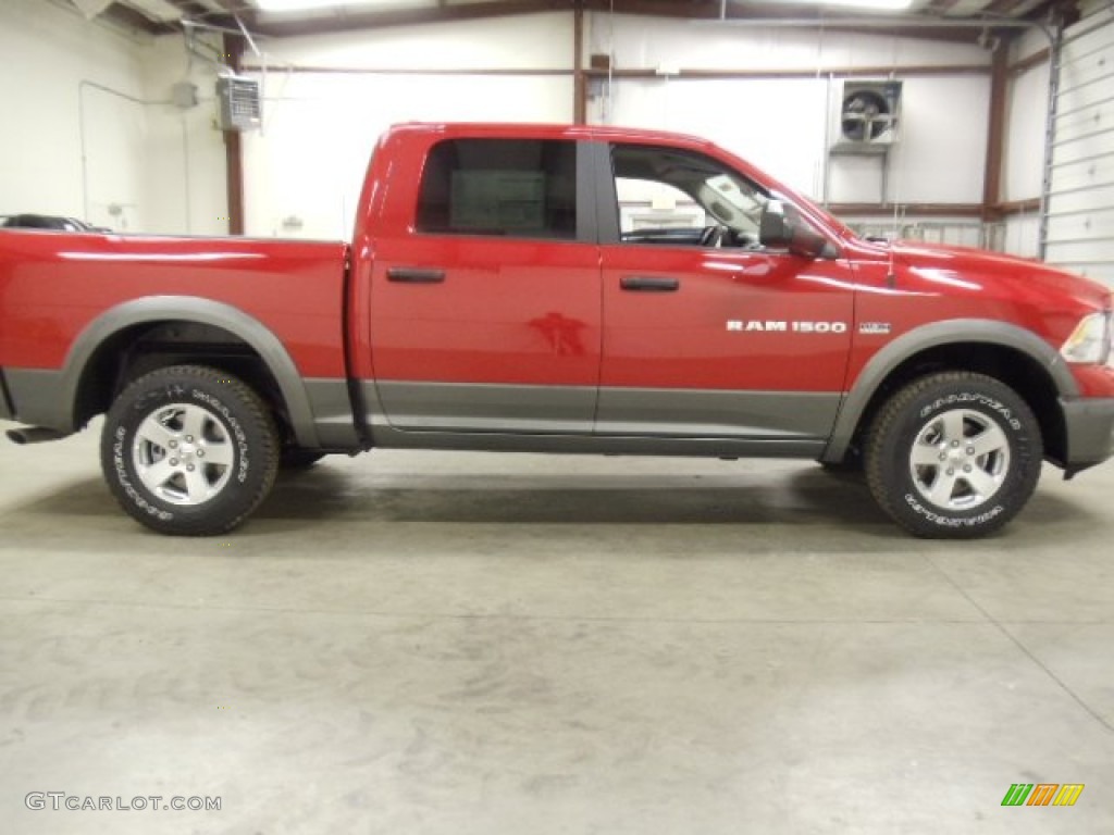 2012 Ram 1500 Outdoorsman Crew Cab 4x4 - Flame Red / Dark Slate Gray/Medium Graystone photo #6