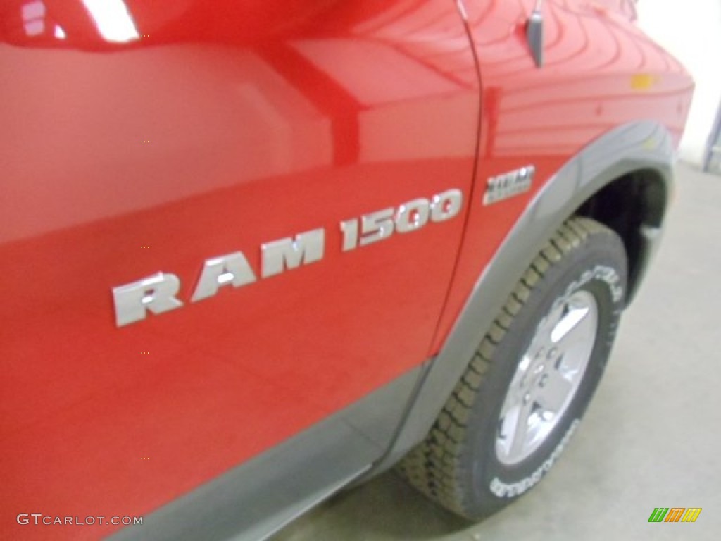 2012 Ram 1500 Outdoorsman Crew Cab 4x4 - Flame Red / Dark Slate Gray/Medium Graystone photo #28