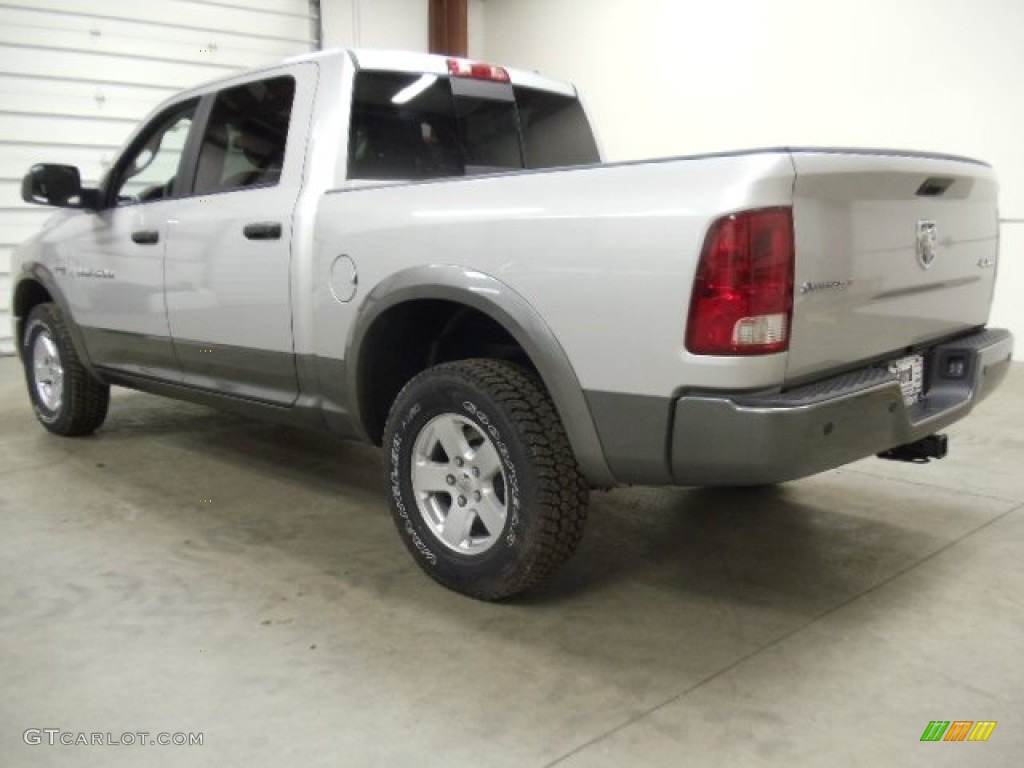 2012 Ram 1500 Outdoorsman Crew Cab 4x4 - Bright Silver Metallic / Dark Slate Gray/Medium Graystone photo #3