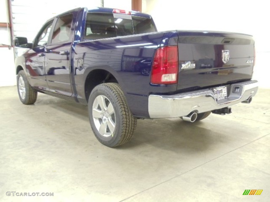 2012 Ram 1500 Big Horn Crew Cab 4x4 - Midnight Blue Pearl / Dark Slate Gray/Medium Graystone photo #3