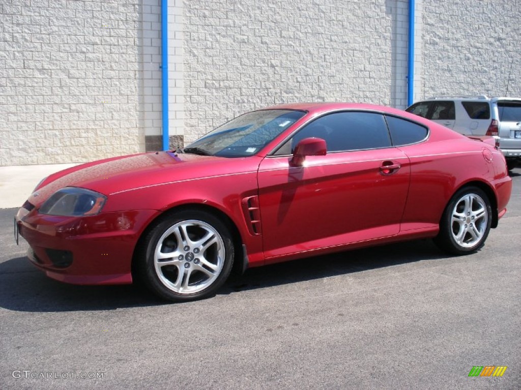 2005 Tiburon GT - Electric Red / Black photo #1