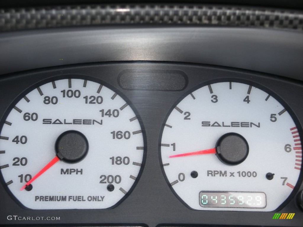 2001 Ford Mustang Saleen S281 Supercharged Convertible Gauges Photo #57990758