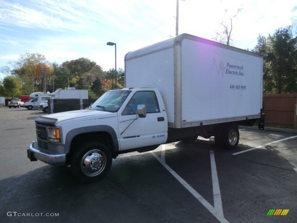 1998 Sierra 3500 SL Regular Cab Moving Truck - Olympic White / Gray photo #1