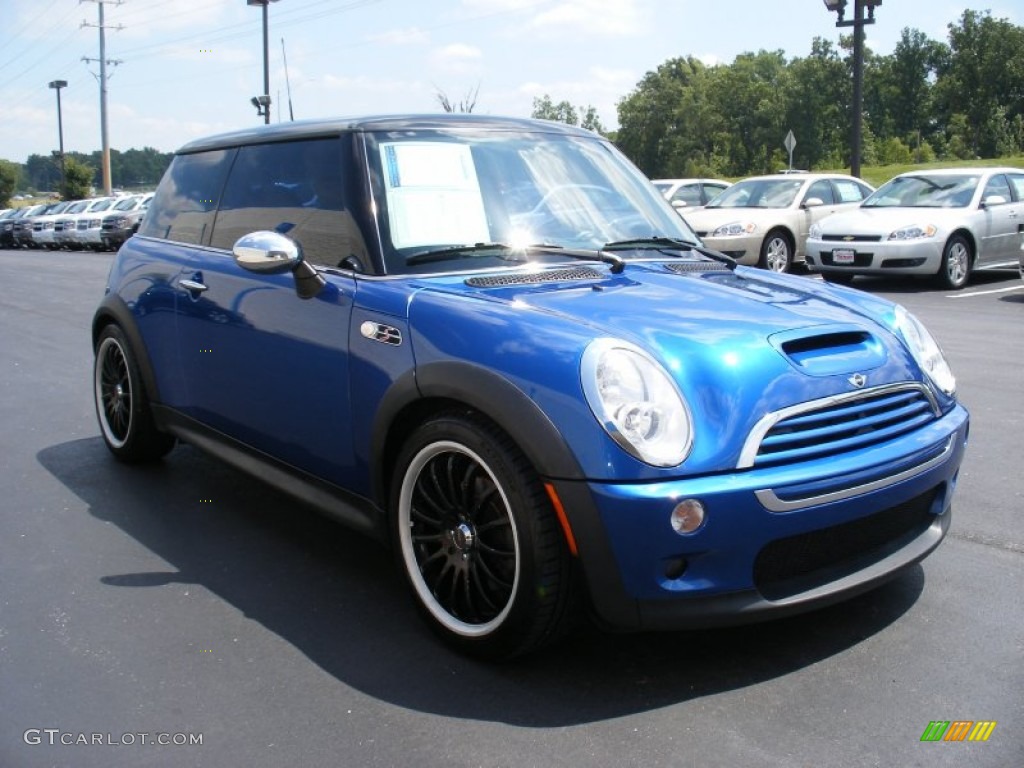 2005 Cooper S Hardtop - Hyper Blue Metallic / Lapis Blue/Panther Black photo #6