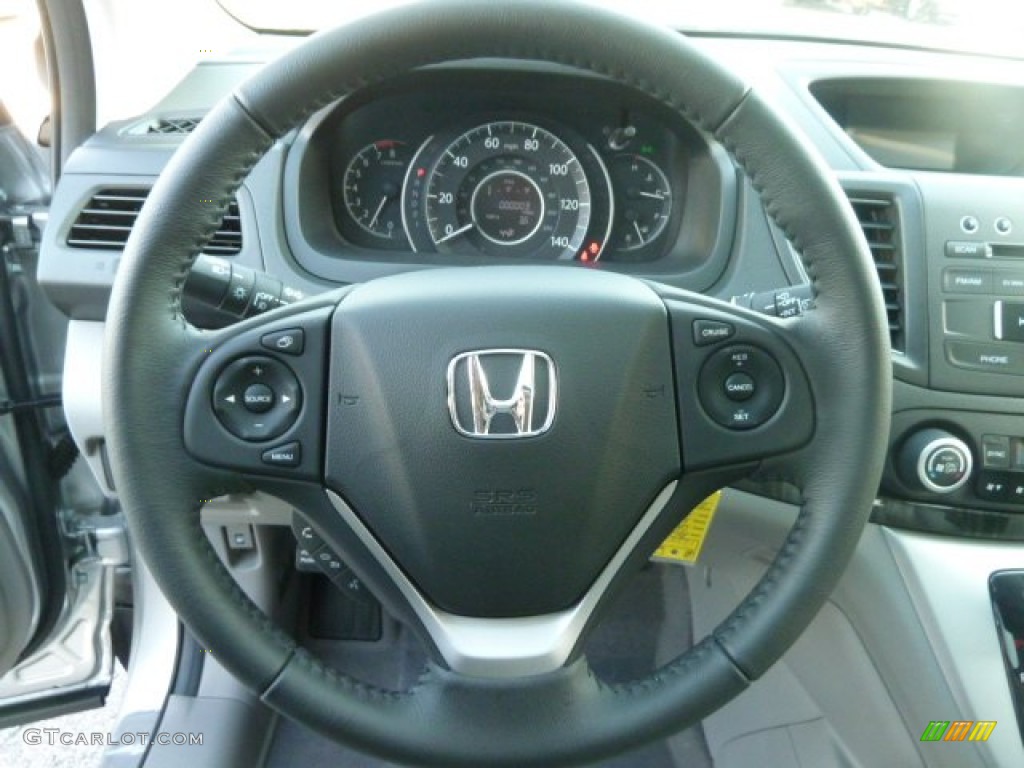 2012 Honda CR-V EX-L 4WD Gray Steering Wheel Photo #58005641