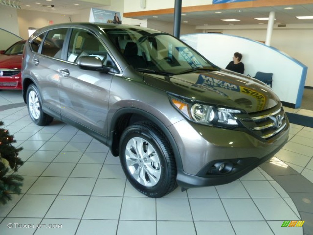 2012 CR-V EX 4WD - Urban Titanium Metallic / Black photo #6