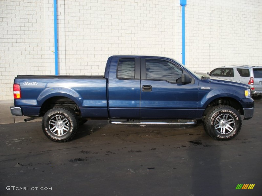 2005 F150 XLT SuperCab 4x4 - True Blue Metallic / Medium Flint Grey photo #3