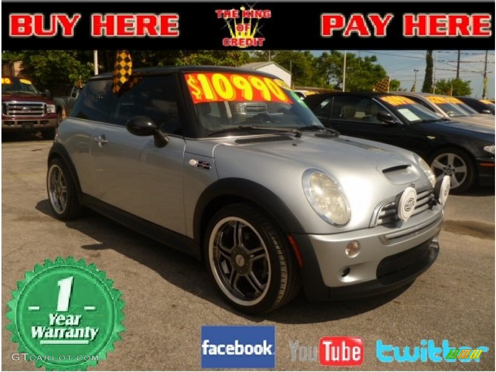 2003 Cooper S Hardtop - Pure Silver Metallic / Space Grey/Panther Black photo #1