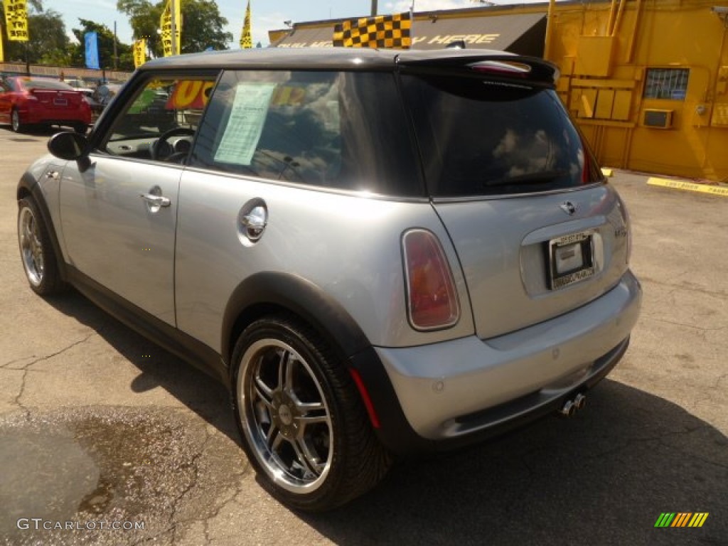 2003 Cooper S Hardtop - Pure Silver Metallic / Space Grey/Panther Black photo #12