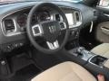 Black/Light Frost Beige 2012 Dodge Charger SXT Interior Color