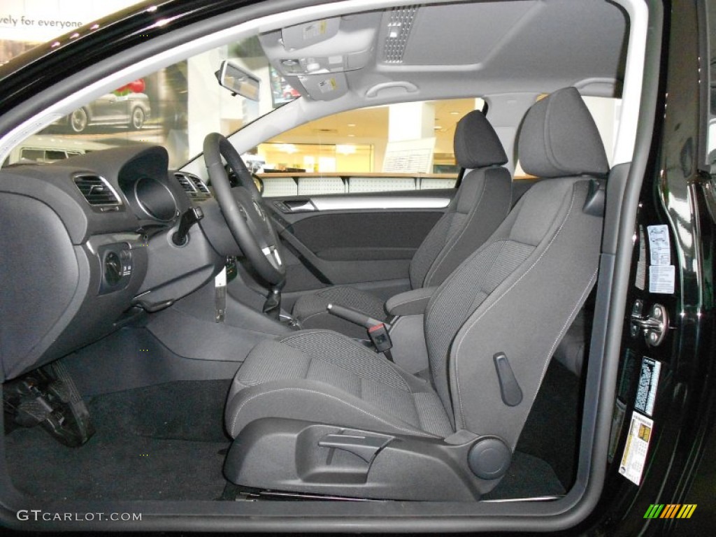 Titan Black Interior 2012 Volkswagen Golf 2 Door TDI Photo #58013087
