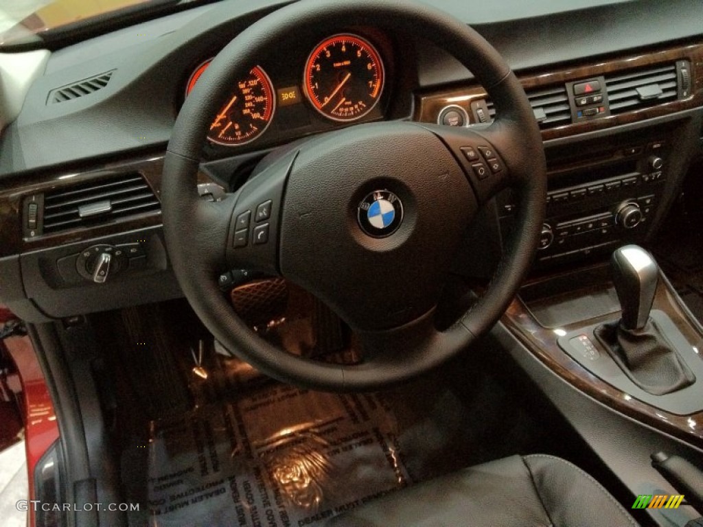 2011 BMW 3 Series 328i xDrive Sedan Black Steering Wheel Photo #58013609