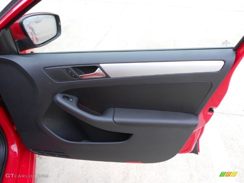 2012 Volkswagen Jetta TDI Sedan Titan Black Door Panel Photo #58014319