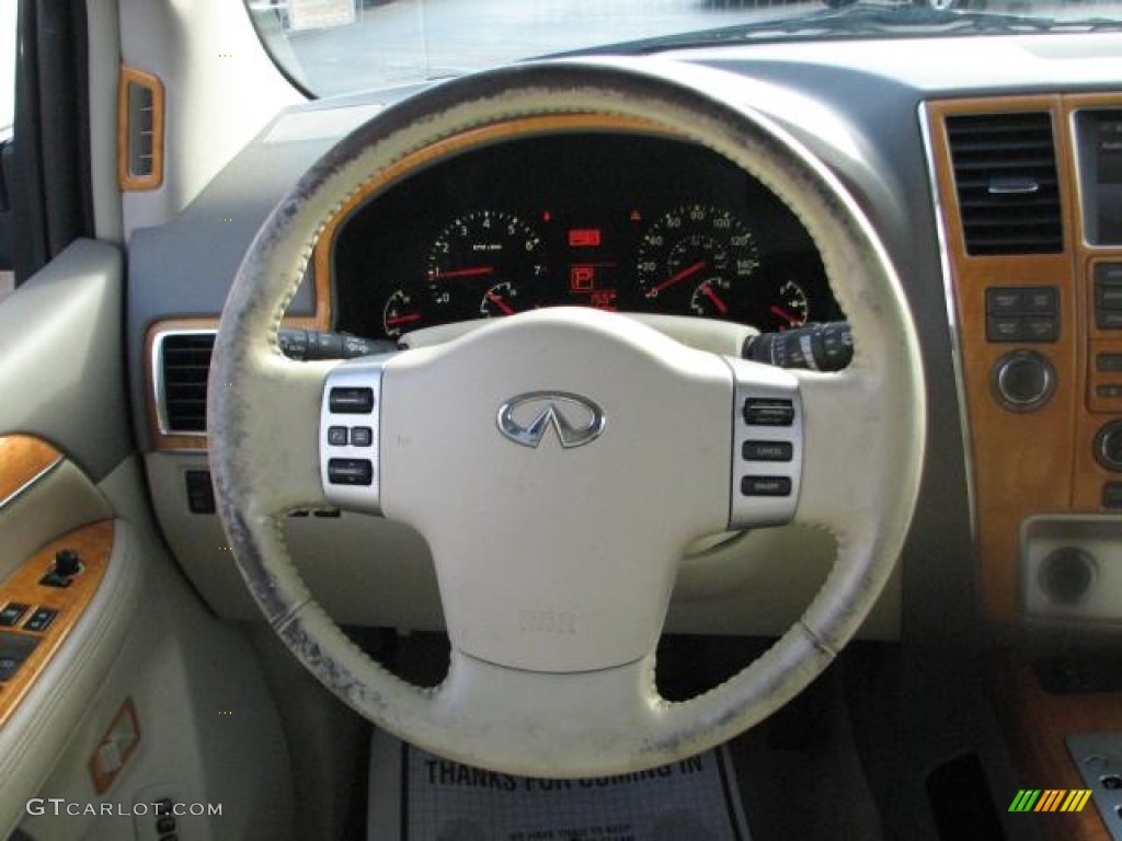 2008 Infiniti QX 56 Wheat Steering Wheel Photo #58015043