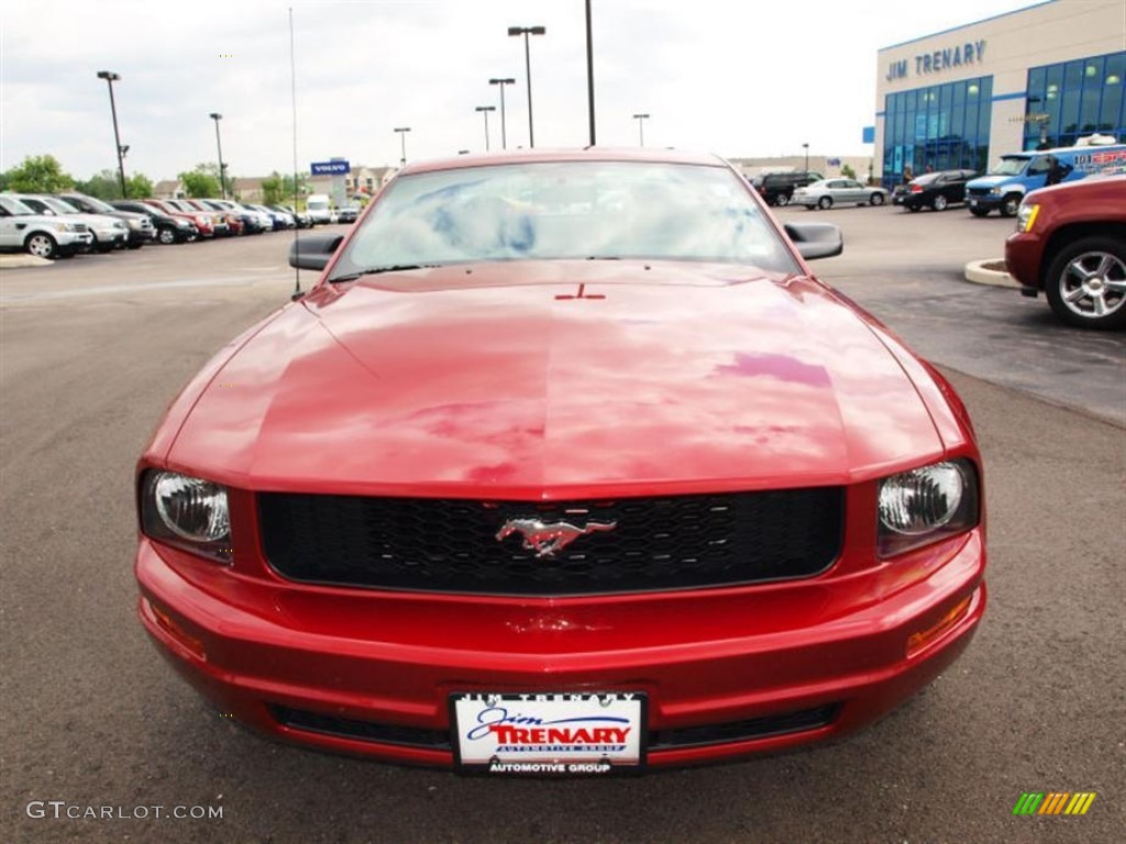 2007 Mustang V6 Deluxe Coupe - Redfire Metallic / Light Graphite photo #8