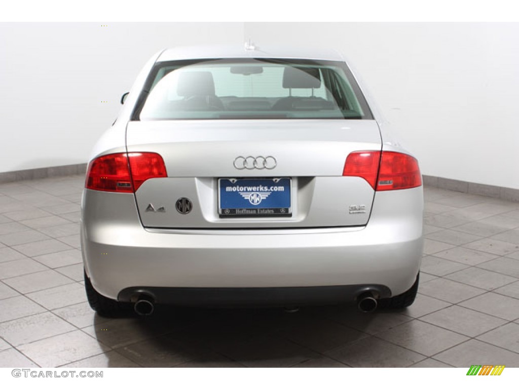 2006 A4 3.2 quattro Sedan - Light Silver Metallic / Ebony photo #4