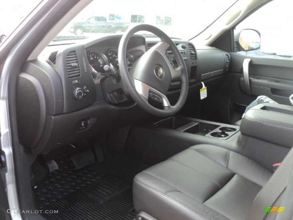 Ebony Interior 2012 Chevrolet Silverado 1500 LT Extended Cab 4x4 Photo #58017050