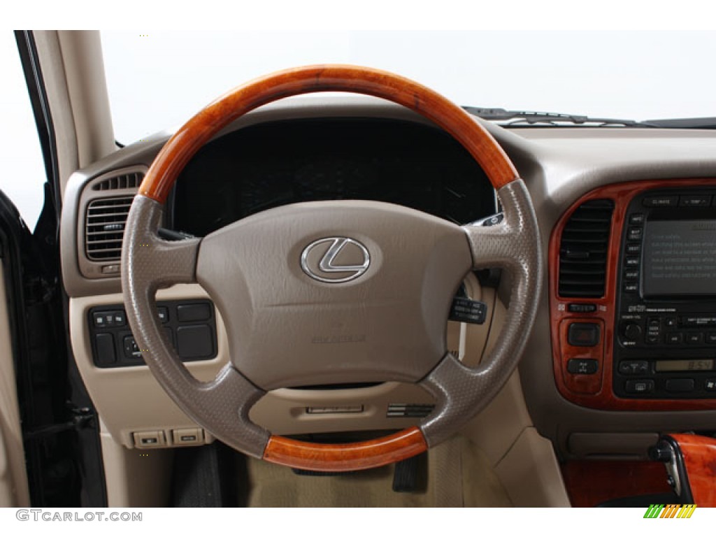 2001 Lexus LX 470 Ivory Steering Wheel Photo #58018064