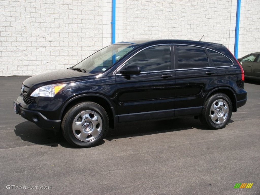 2008 CR-V LX 4WD - Nighthawk Black Pearl / Black photo #3