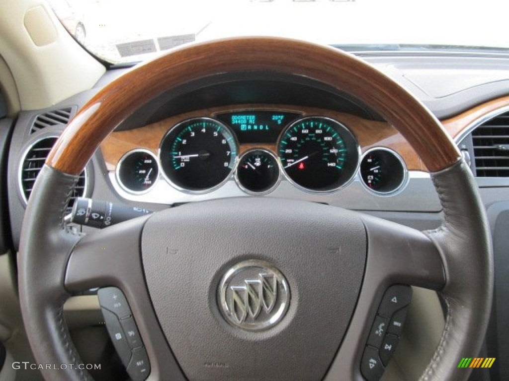 2009 Buick Enclave CX Cocoa/Cashmere Steering Wheel Photo #58019696